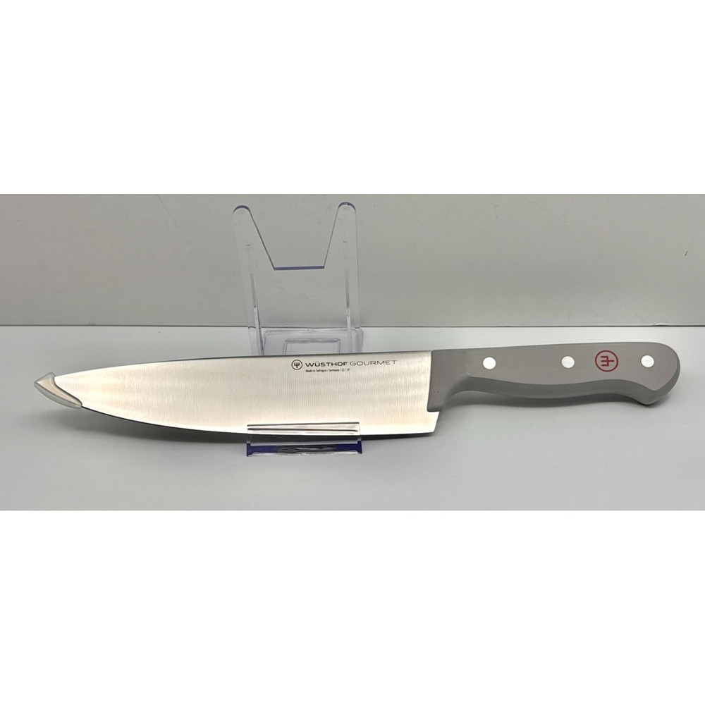 Wusthof Gourmet 8" Chef's Knife Cook Gray Handle New Laser Logo Handle